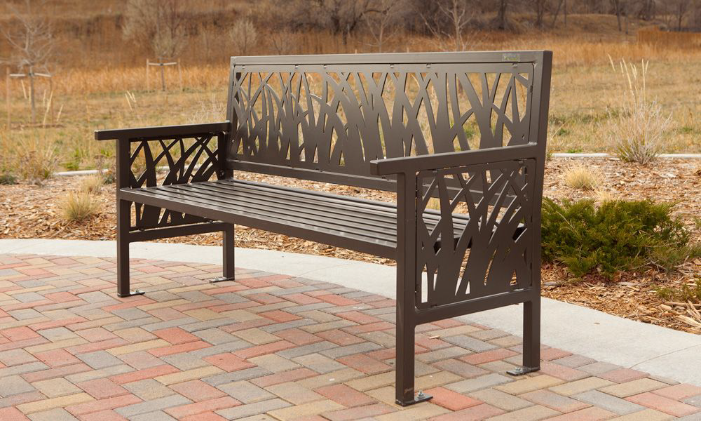 Banc décoratif pour aménagements urbains